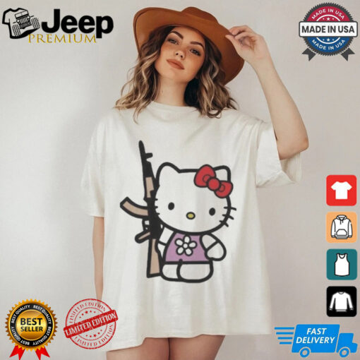 Official Hello Kitty With Gun AK 47 T Shirt