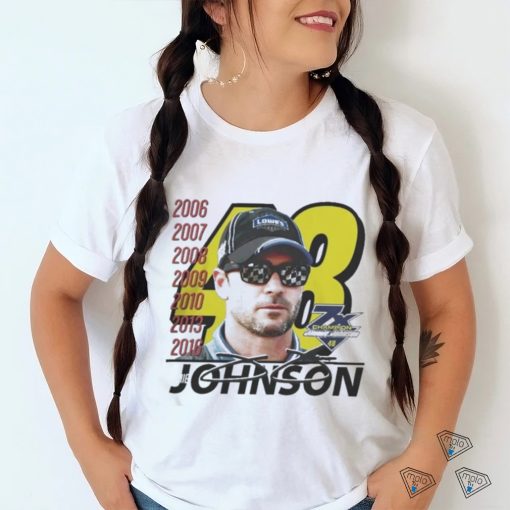 Official Hendrick Motorsports x Homefield Retro Inspired Jimmie Johnson 7 Time Champ T Shirt