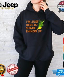 Official Here To Shake Things Up Lulav Etrog Sukkot Jewish Holiday T Shirt