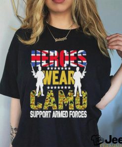 Official Heroes Wear Camo Support Armed Forces Day Uk Shirt