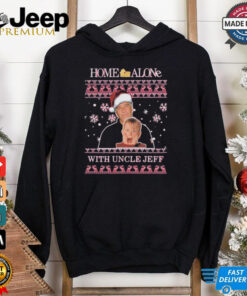 Official Home Alone With Uncle Jeff Ugly Christmas T Shirt