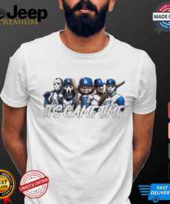 Official Horror Characters In La Dodgers Halloween Shirt