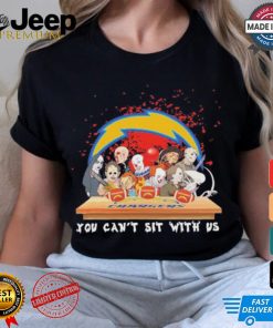 Official Horror Characters Movie Team You Can’t Sit With Us Los Angeles Chargers Halloween Shirt