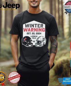 Official Houston Texans Vs Green Bay Packers Winter Warning Oct 20, 2024 Lambeau Field T shirt