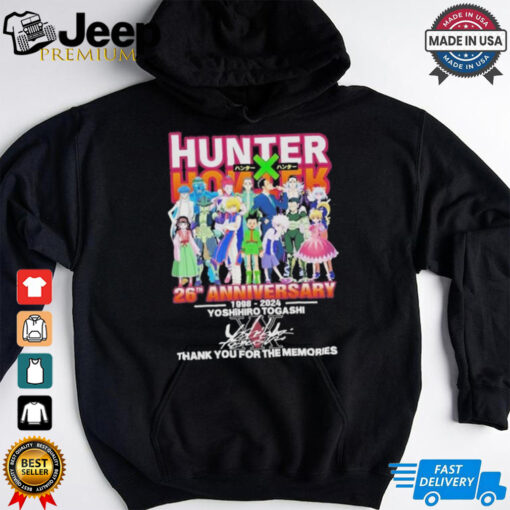 Official Hunter x Hunter 26th Anniversary 1998 2024 Yoshihiro Togashi Thank You For The Memories Signature shirt