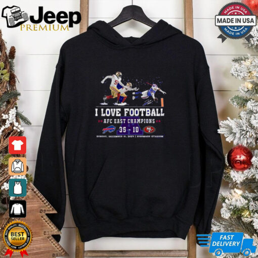 Official I Love Football Buffalo Bills 2024 AFC East Champions Shirt
