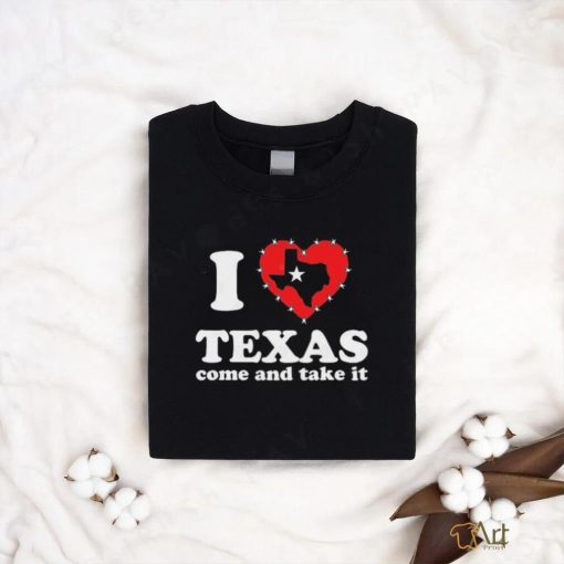 Official I Love Texas Come And Take It Razor Wire Shirt