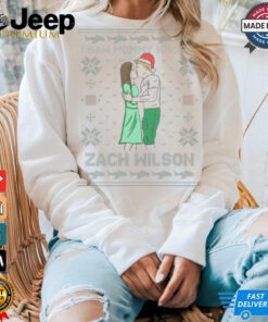 Official I Saw Mommy Hissing Zach Wilson Ugly Christmas 2024 Shirt