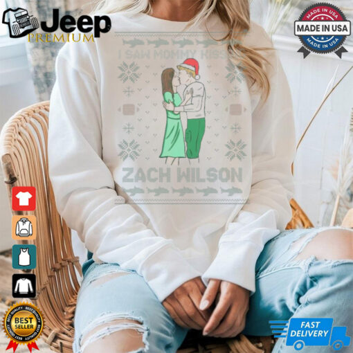 Official I Saw Mommy Hissing Zach Wilson Ugly Christmas 2024 Shirt