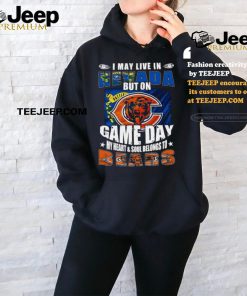 Official I may live in Nevada but on Battle Game Day my heart and Soul belongs to Chicago Bears 2024 Shirt