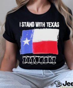 Official I stand with Texas razor wire T shirt