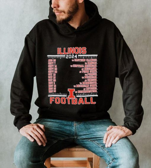 Official Illinois Fighting Illini Champion 2024 Football Schedule Shirt