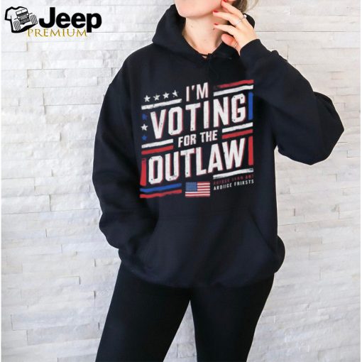 Official I’m Voting For The Outlaw – US Flag T Shirt