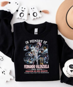 Official In Memory Of Fernando Valenzuela Los Angeles Dodgers October 22 2024 Thank You For The Memories Shirt