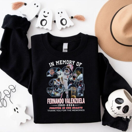 Official In Memory Of Fernando Valenzuela Los Angeles Dodgers October 22 2024 Thank You For The Memories Shirt