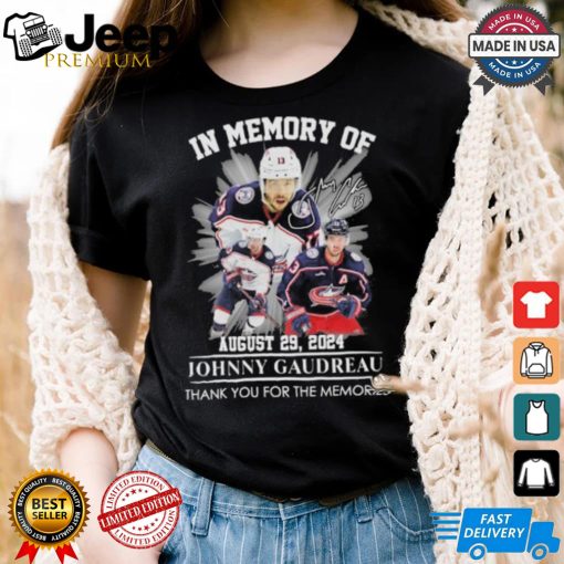 Official In Memory Of Johnny Gaudreau August 29, 2024 Thank You For The Memories Signature Shirt