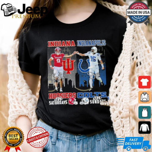 Official Indiana Hoosiers On Sundays Indianapolis Colts On Sundays Signature Shirt