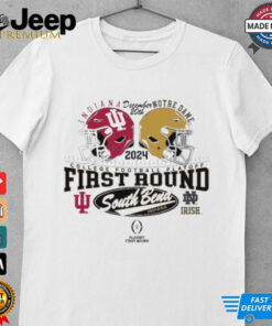 Official Indiana Hoosiers Vs Notre Dame Fighting Irish First Round CFP South Bend 2024 Shirt