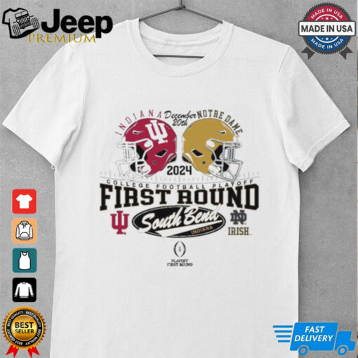 Official Indiana Hoosiers Vs Notre Dame Fighting Irish First Round CFP South Bend 2024 Shirt