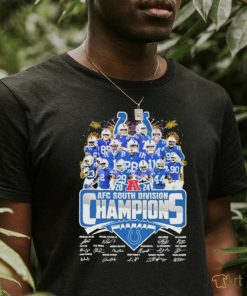 Official Indianapolis Colts AFC South Division Champions 2024 Signatures Shirt