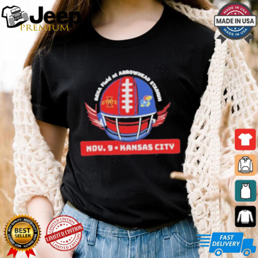 Official Iowa State Cyclones vs Kansas Jayhawks 2024 Geha Field At Arrowhead Stadium Gameday Shirt