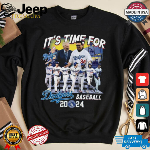 Official It’s Time For Dodgers Baseball Vin Scully Fernando Valenzuela 2024 Shirt