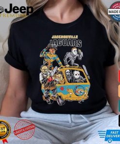 Official Jacksonville Jaguars NFL Horror Characters Movie Hippie Halloween Shirt