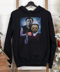 Official Jason Voorhees and Michael Myers Step Brothers Halloween 2024 Funny Ahh Poster t shirt