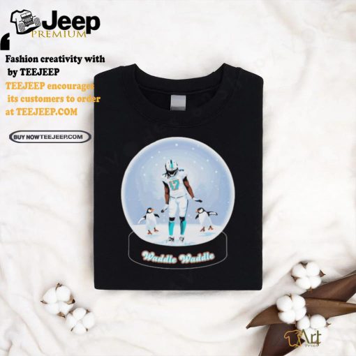 Official Jaylen Waddle Waddle Snow Glass Ball Shirt