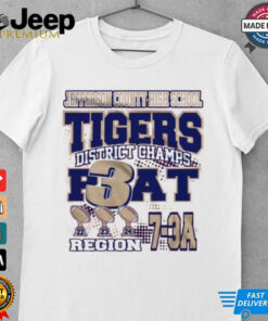 Official Jefferson County High School Tigers District Champs 3 Peat 7 3A Region t shirt