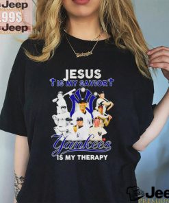 Official Jesus is My savior New York Yankees Is My Therapy Unisex T Shirt