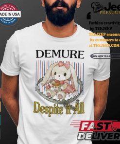 Official Jmcgg Demure Despite It All Shirt