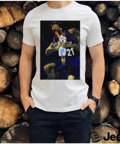 Official Joel Embiid devours Victor Wembanyama San Antonio Spurs oil paint shirt