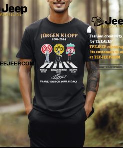 Official Jurgen Klopp 2001 2024 Abbey Road Thank You For Your Legacy Signature Shirt