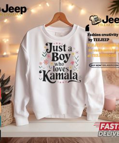 Official Just a boy who loves Kamala T shirt