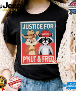 Official Justice For The Squirrel Peanut And The Raccoon Fred Poster Shirt