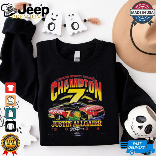 Official Justin Allgaier Checkered Flag Sports 2024 NASCAR Xfinity Series Champion 7 Signature t shirt