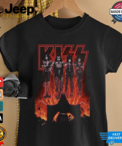 Official KISS Limited Edition Conjuring Flames Halloween Poster shirt