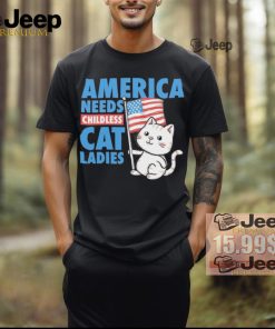 Official Kamala America Needs Childless Cat Ladies T Shirt