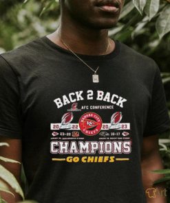 Official Kansas City Chiefs Back 2 Back 2022 2023 AFC Conference Champions Go Chiefs Shirt