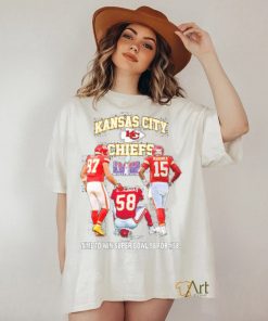 Official Kansas City Chiefs Kelce Thomas and Mahomes time to win Super Bowl 58 For #58 shirt