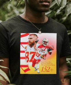 Official Kansas City Chiefs Travis Kelce Passes Jerry Rice For The Most Catches In NFL Postseason History Classic T Shirt