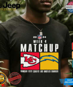 Official Kansas City Chiefs Vs. Los Angeles Charger 2024 Nfl Week 4 Matchup T Shirt