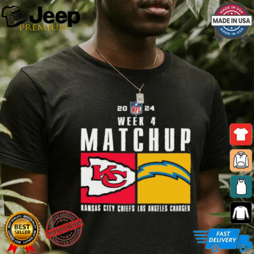 Official Kansas City Chiefs Vs. Los Angeles Charger 2024 Nfl Week 4 Matchup T Shirt