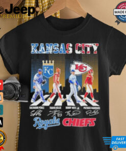 Official Kansas City Chiefs X Kansas City Royals Abbey Road Signatures Shirt