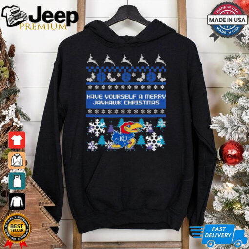 Official Kansas Jayhawk Have Yourself A Merry Jayhawk Christmas 2024 Shirt