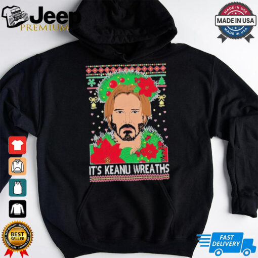 Official Keanu Wreaths Ugly Christmas T Shirt