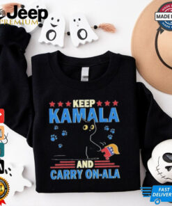 Official Keep Kamala And Carry On A La Cat T shirt