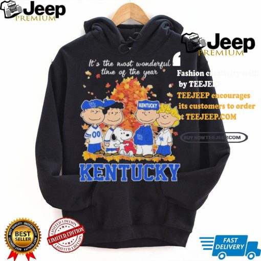 Official Kentucky Wildcats Peanuts Fall Is The Most Beautiful Time T Shirt