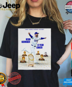 Official Kevin Kiermaier Dodgers First World Series Victory 12 Year Career Shirt